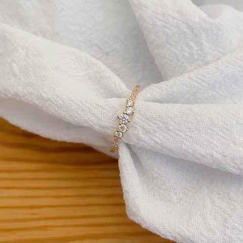 bague Mia - plaqué or & zirconium