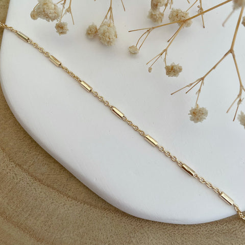 collier chaîne bâton- plaqué or