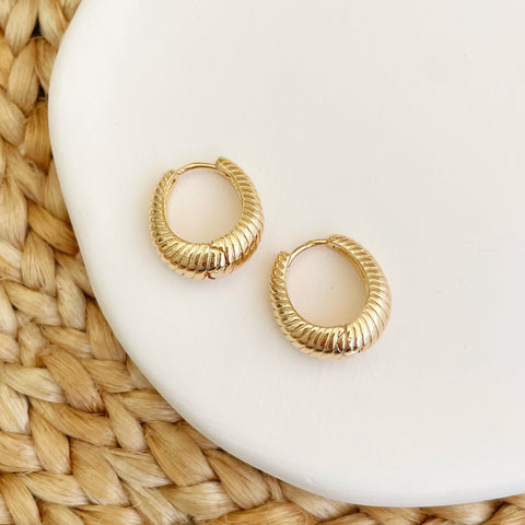 boucles d’oreilles Mathilde - créoles plaqué or