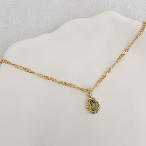 collier Astrid - plaqué or & médaille martelée