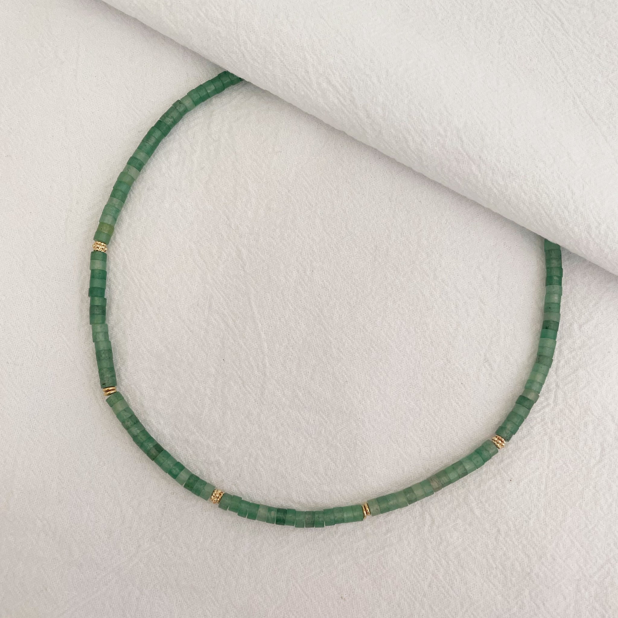 collier Alaïa aventurine - plaqué or