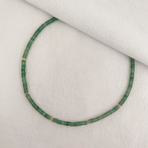 collier Alaïa aventurine - plaqué or
