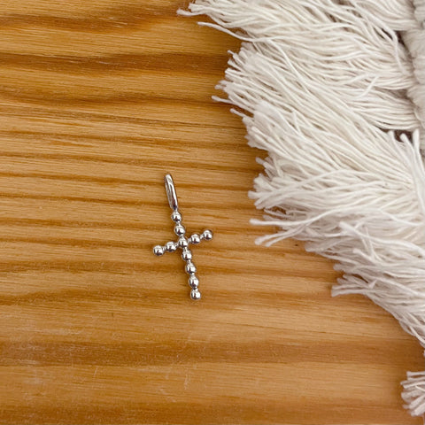 Pendentif croix & zirconium - argent 925