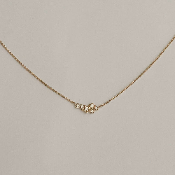 Collier fleurs fines- plaqué or