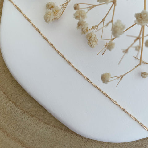 collier chaîne torsadée Singapour - plaqué or
