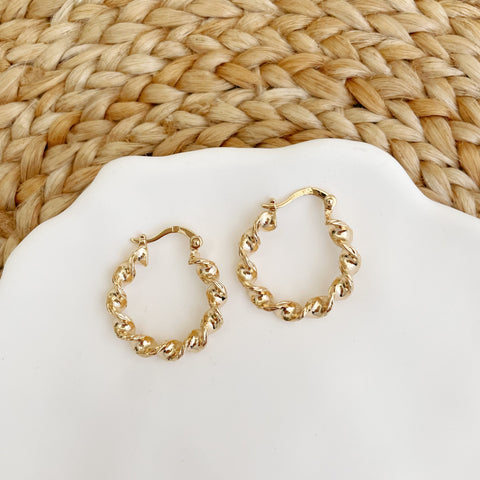 boucles d’oreilles Margaux - créoles plaqué or