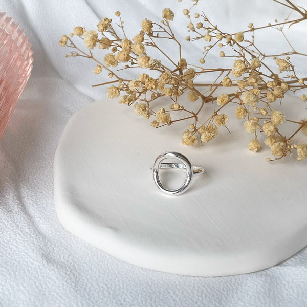 bague anneau - argent