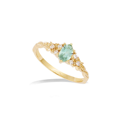 Bague Cécilia verte