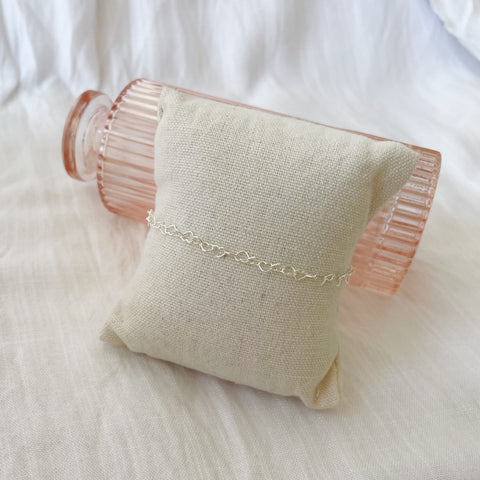 bracelet chaîne maillons cœur