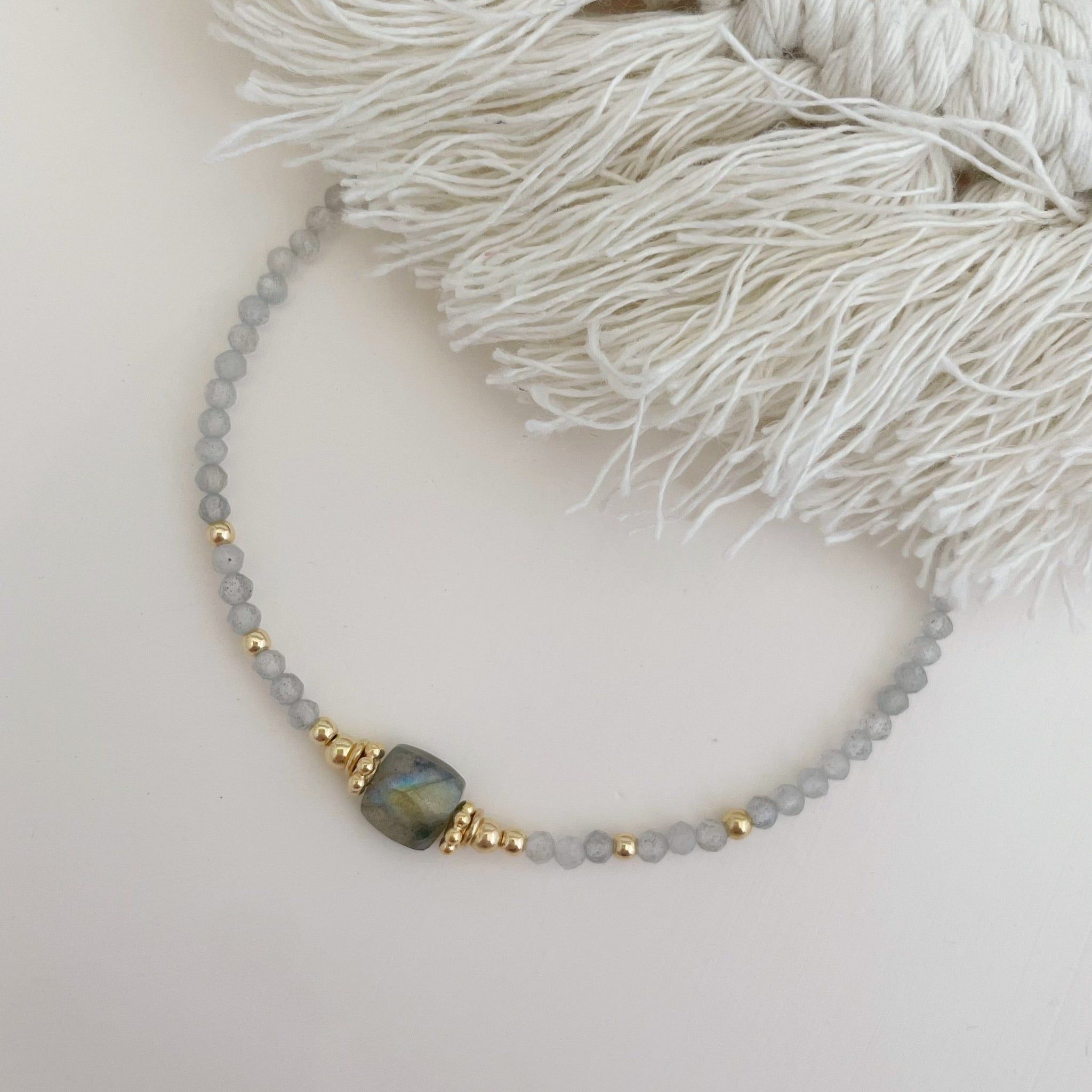 bracelet Estelle labradorite- plaqué or