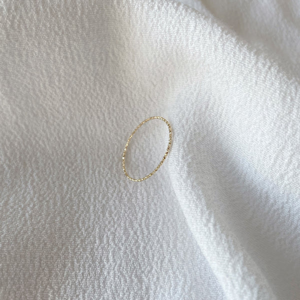 bague fine scintillant- plaqué or