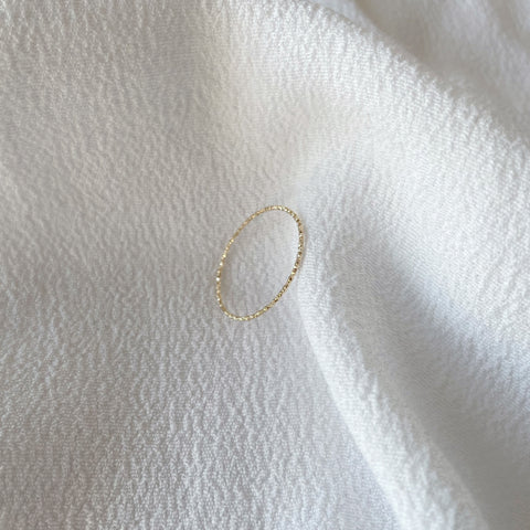 bague fine scintillant- plaqué or