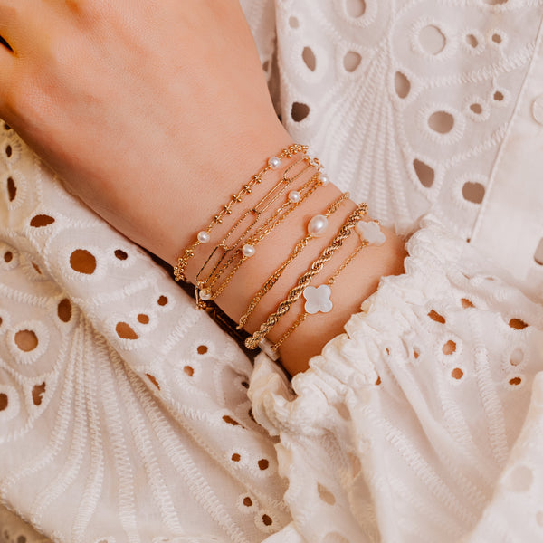 Bracelet Camille grands trèfles