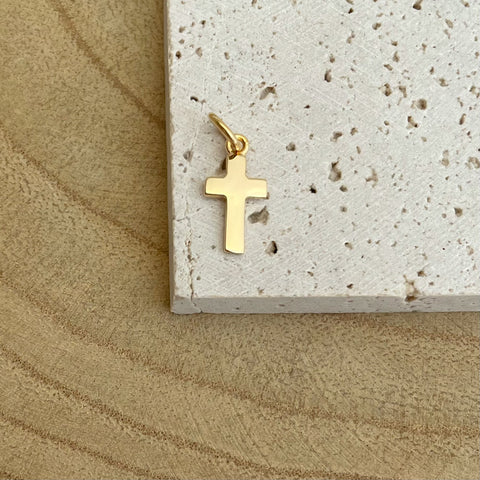 Pendentif croix - plaqué or