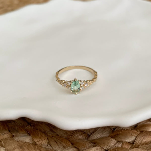 Bague Cécilia verte