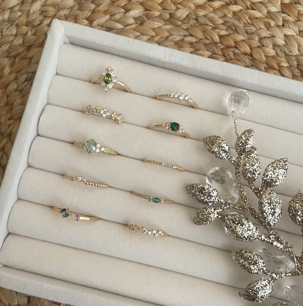 Bague Cécilia verte