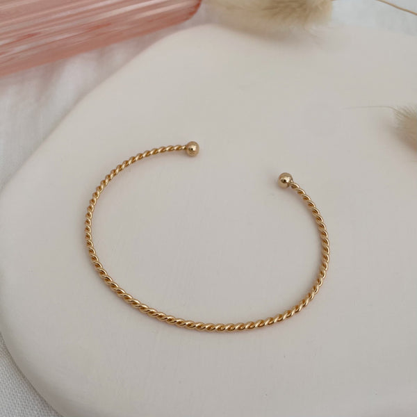 bracelet jonc torsadé