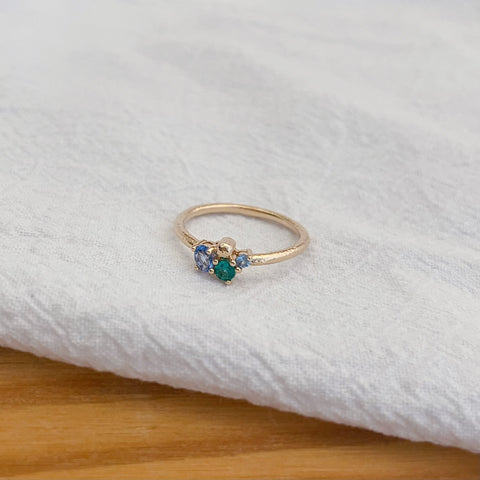 bague Théa - plaqué or & zirconium