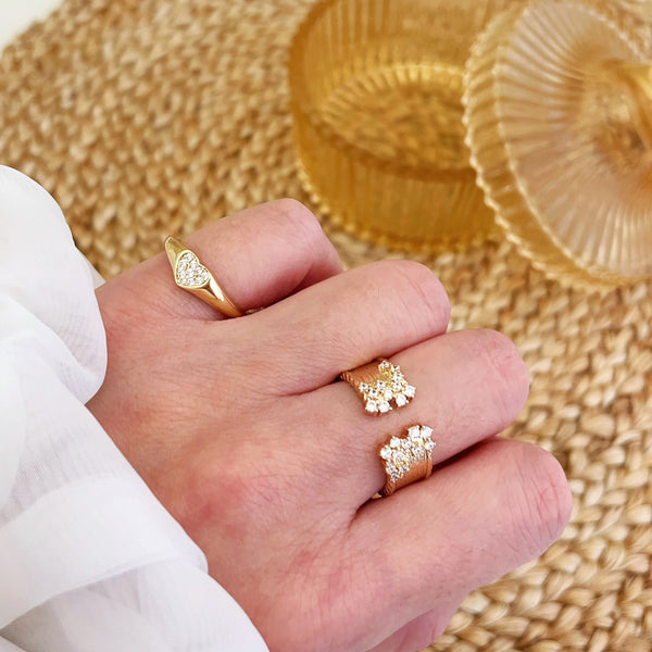 bague Sandra - plaqué or