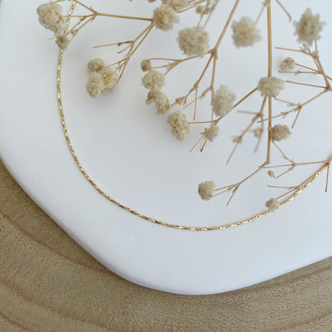 collier chaîne - plaqué or