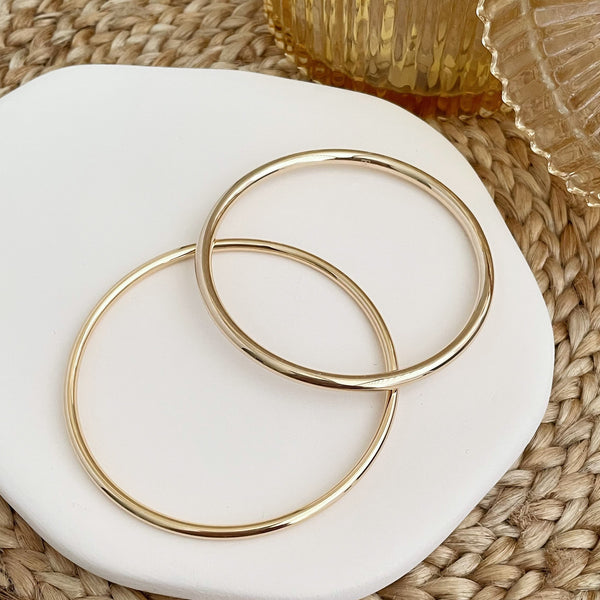 Bracelet jonc classique - plaqué or