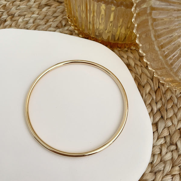 Bracelet jonc classique - plaqué or