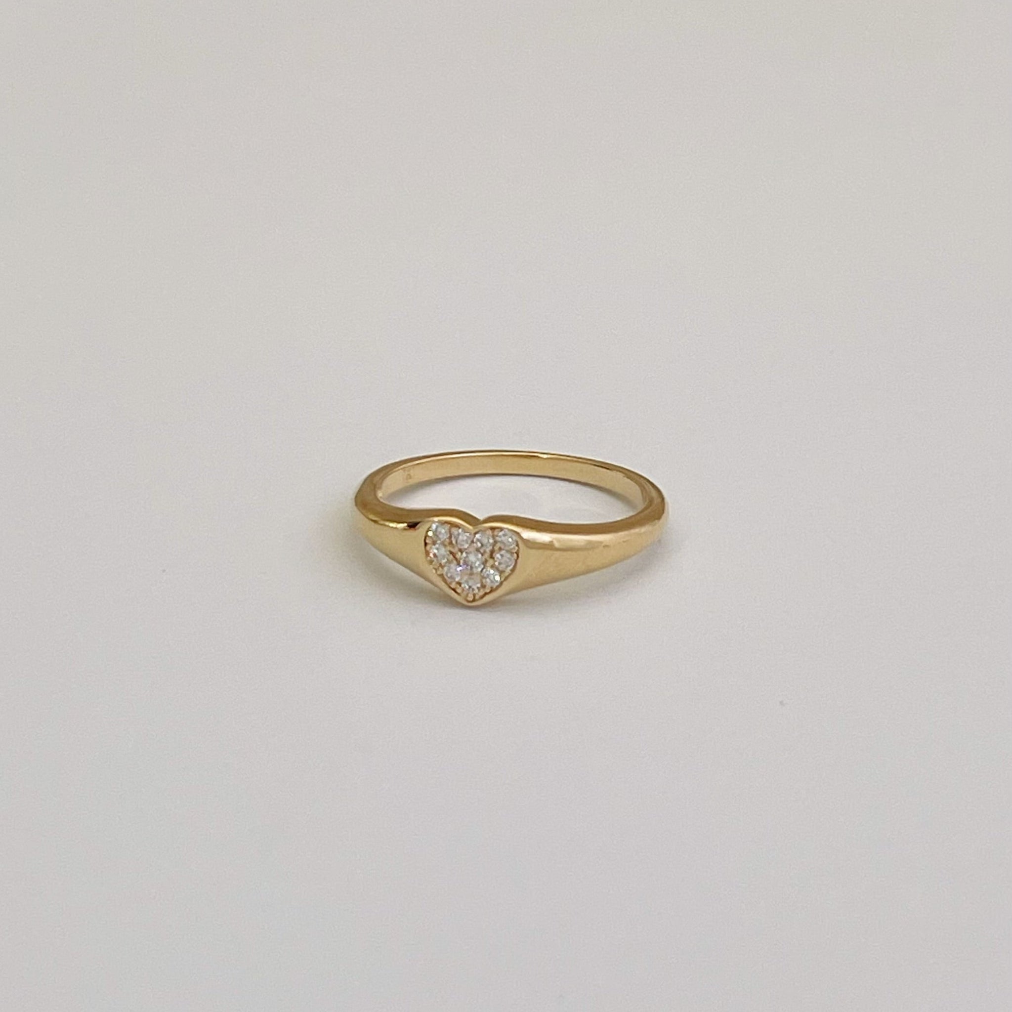 Bague cœur - plaqué or