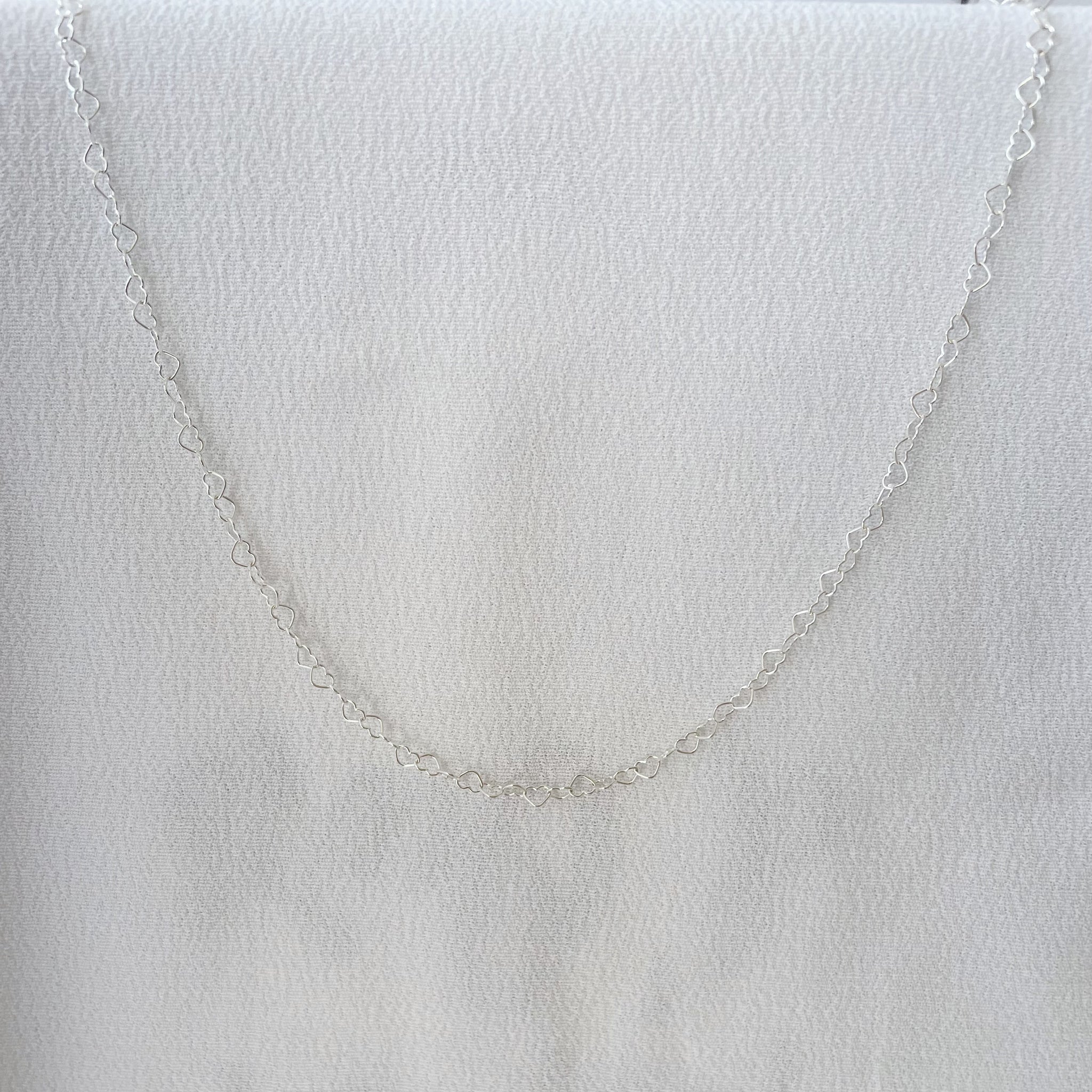 collier chaîne maille cœur