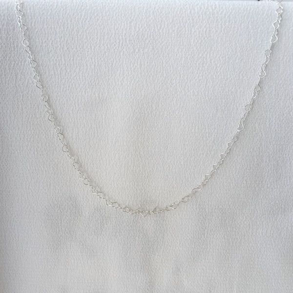 collier chaîne maille cœur