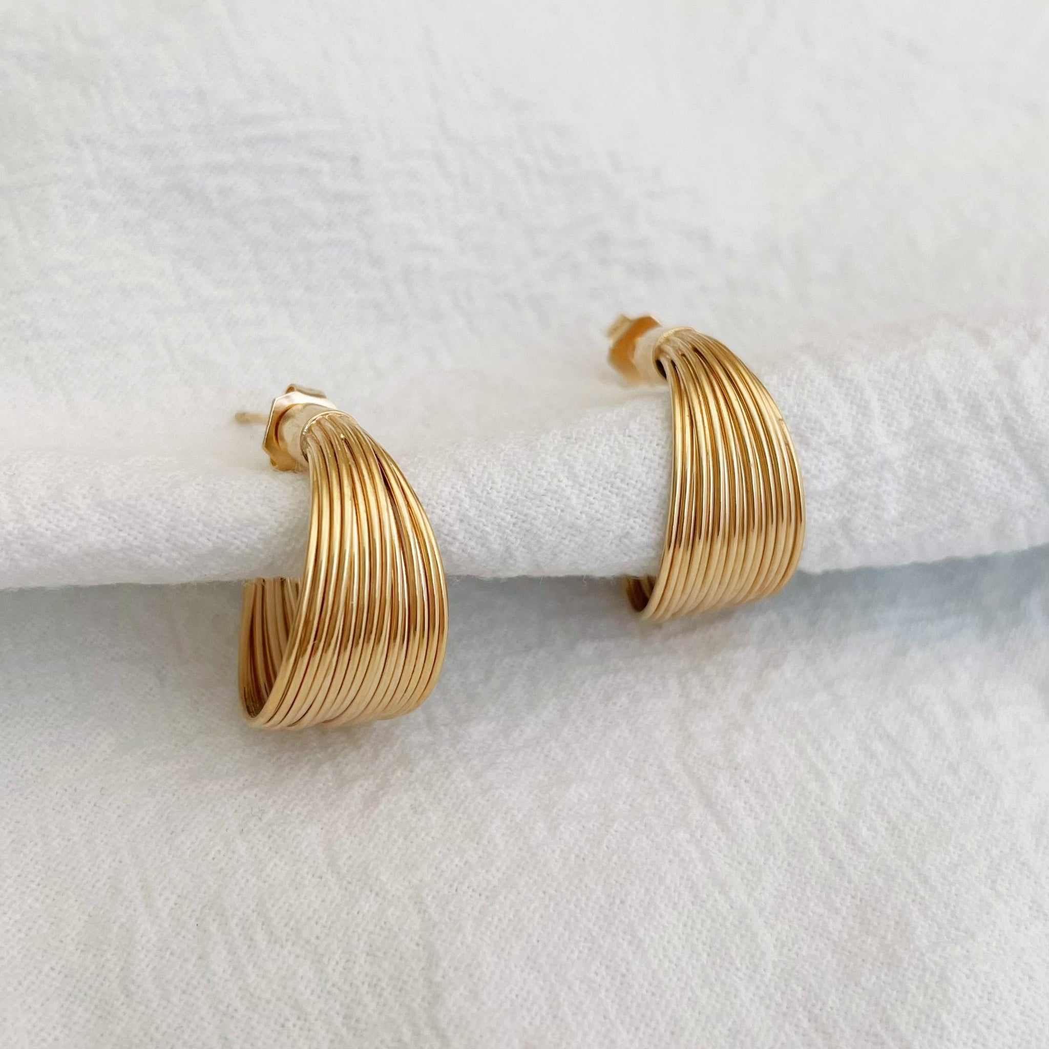 boucles d’oreilles Alma - créoles plaqué or