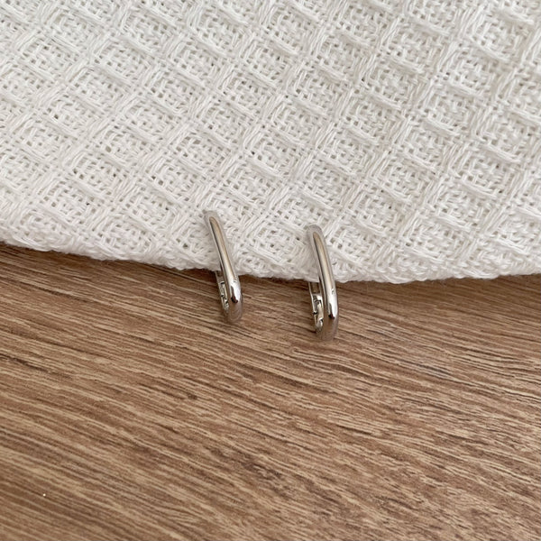 Boucles d'oreilles créoles rectangles