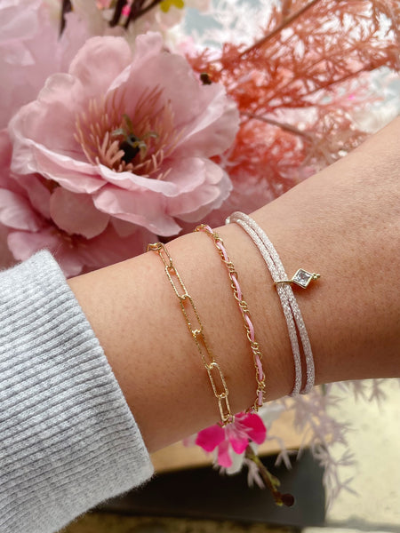 bracelet grands maillons scintillants