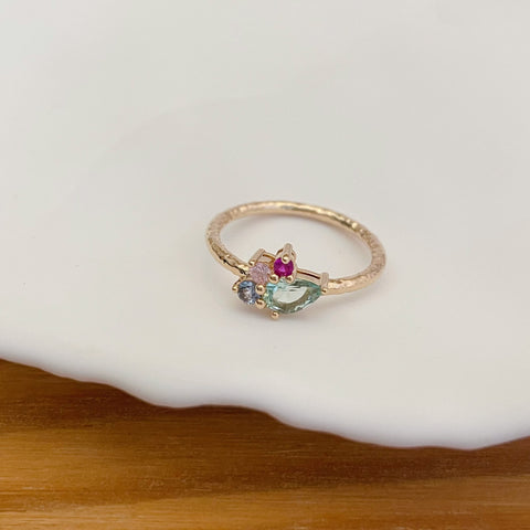 bague Selina - plaqué or & zirconium