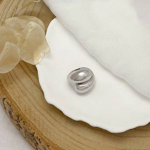 bague lisse grosse - argent 925