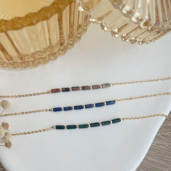 Bracelet  Claudia vert- plaqué or