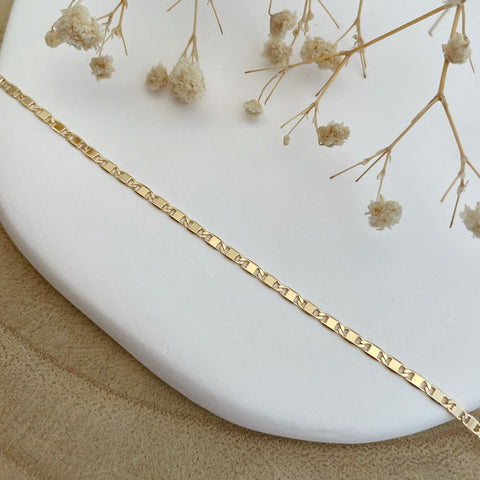 collier chaîne Figaro - plaqué or