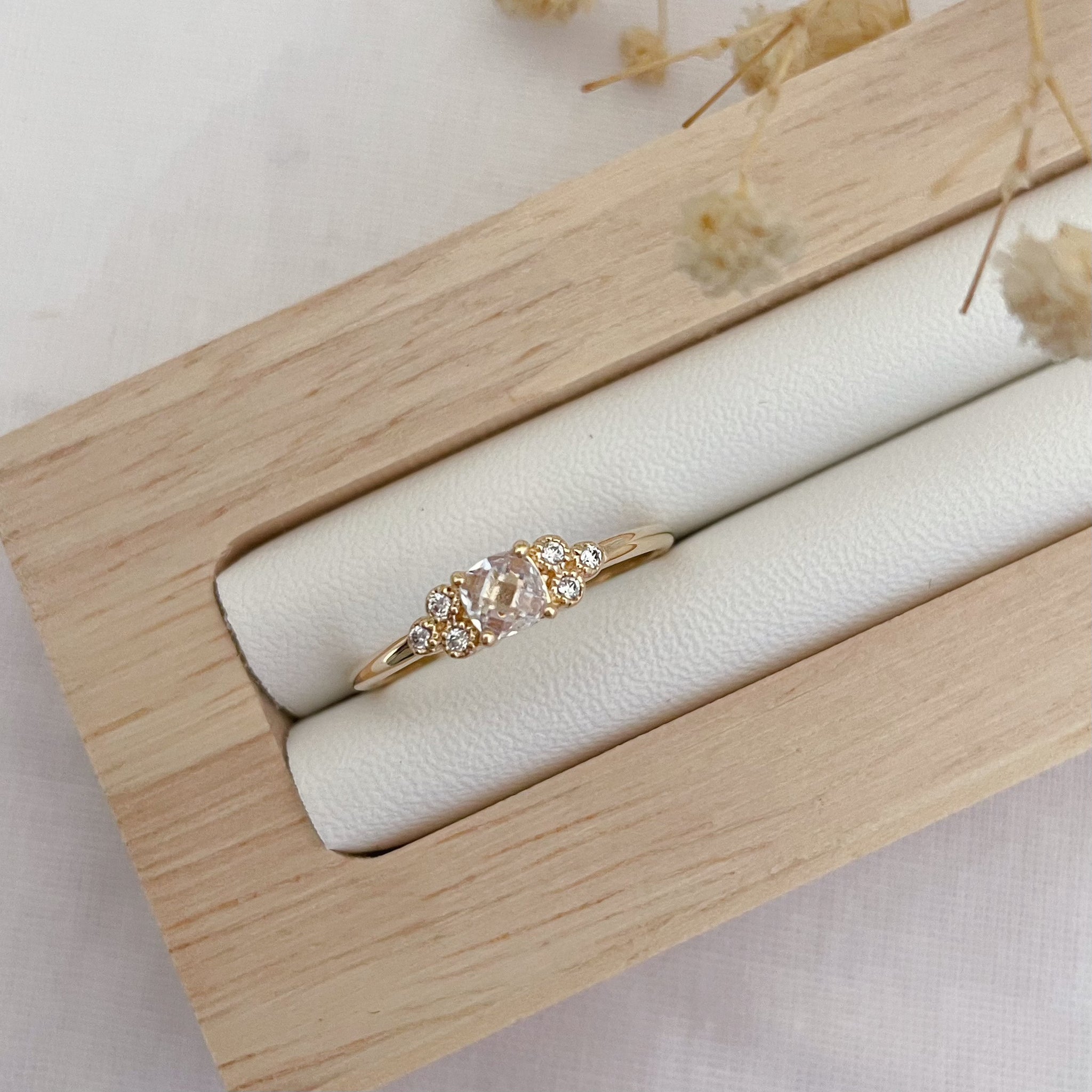 bague Mia - plaqué or & zirconium