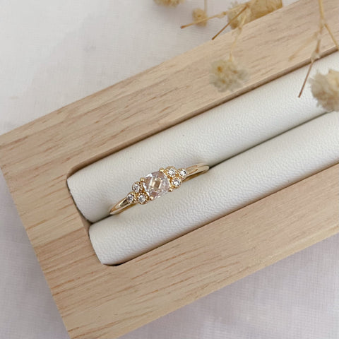 bague Mia - plaqué or & zirconium