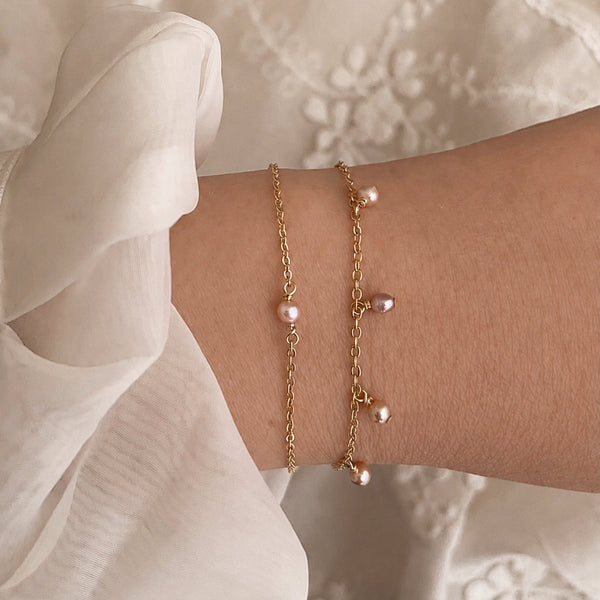 Bracelet Henriette perles roses