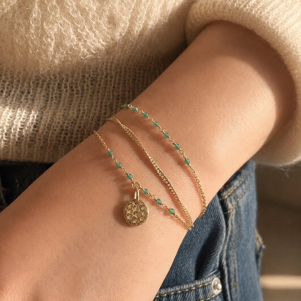 Bracelet Julie agate verte
