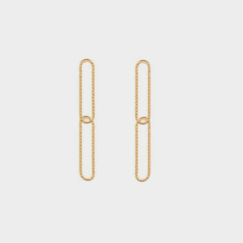 boucles d'oreilles grands maillons facettés