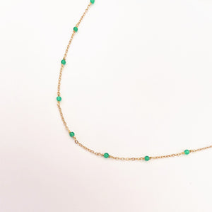 collier agate vert