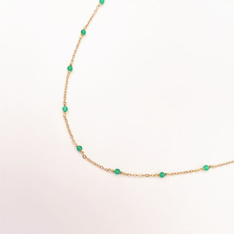 collier agate vert