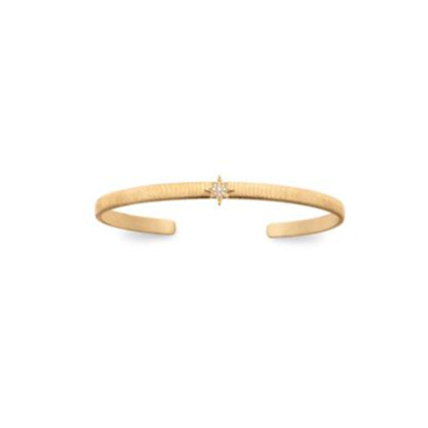 bracelet jonc étoil - plaqué or