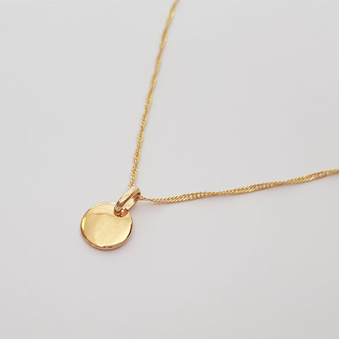 collier chaîne torsadée et médaille bombé