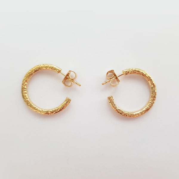 boucles d'oreilles texturé - créoles