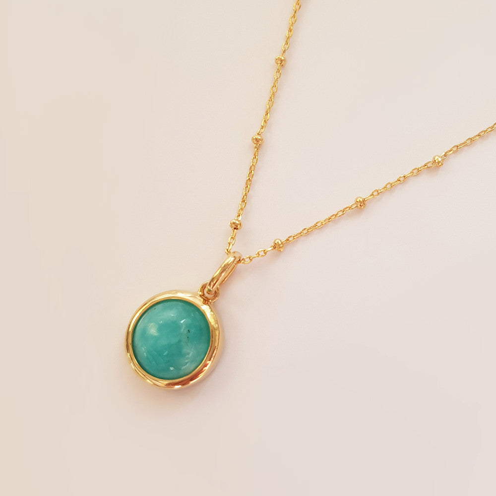 collier pastille amazonite