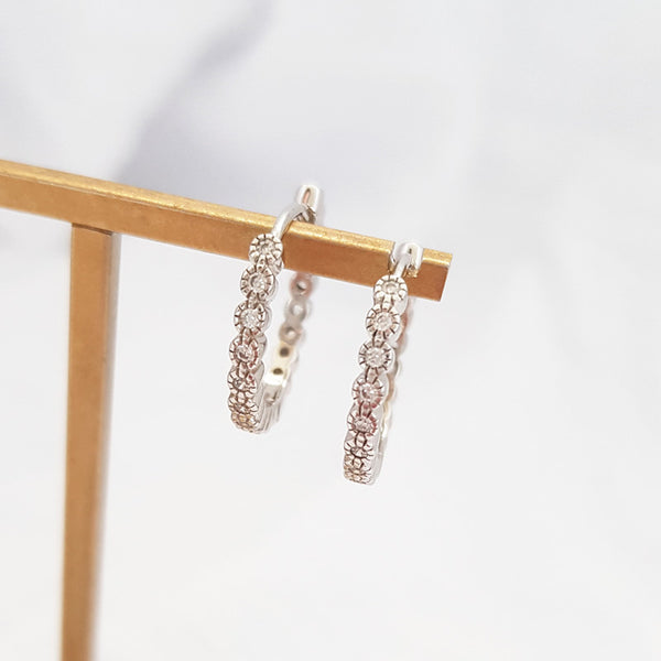Boucles d'oreilles créoles strass