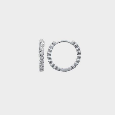 Boucles d'oreilles créoles strass