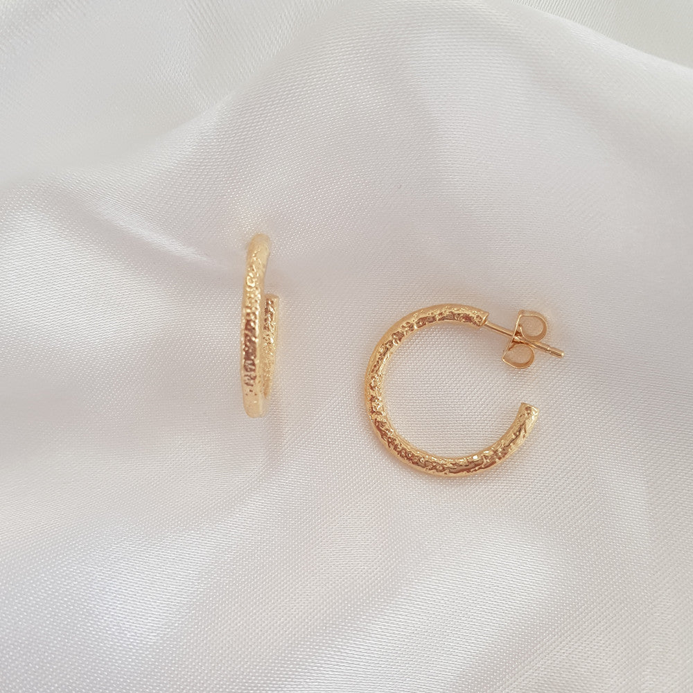 boucles d'oreilles texturé - créoles